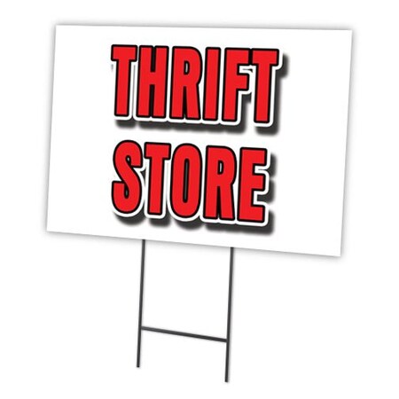Signmission Thrift Store Yard Sign & Stake outdoor plastic coroplast window, C-1824 Thrift Store C-1824 Thrift Store